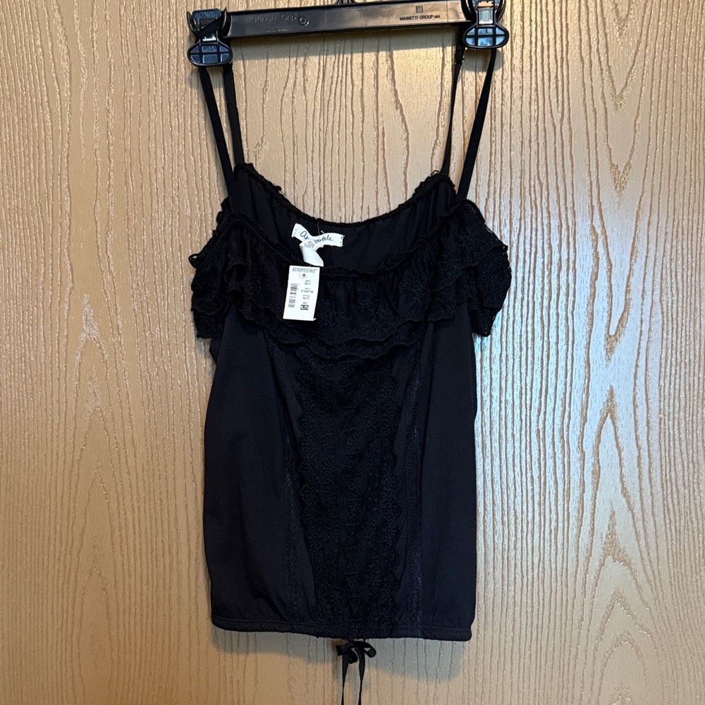 Aeropostale Black Lace Camisole Top
